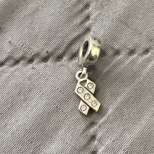 Pandora Silver Charm with Rhinestones
